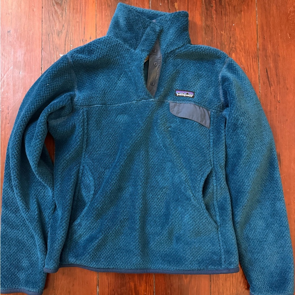 Patagonia Teal Blue Women's Fleece Pullover